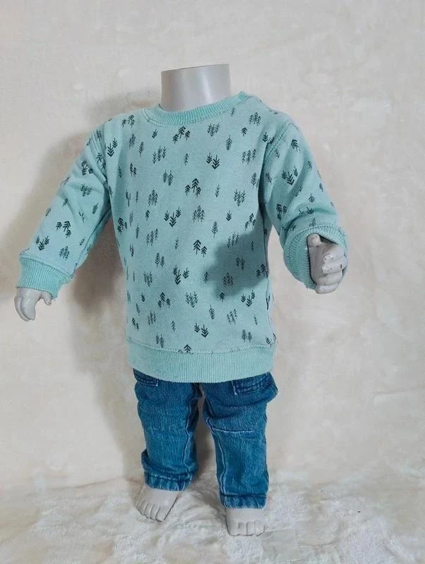 💎Blue sweater with warm interior patterns • 3-6 months • Zeeman 💎 – photo 2